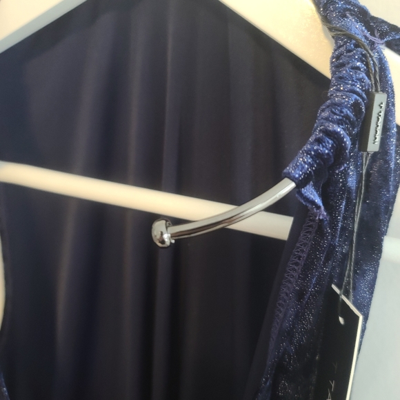 Tahari Size M Navy Blue sleeveless sheath dress - Picture 6 of 7